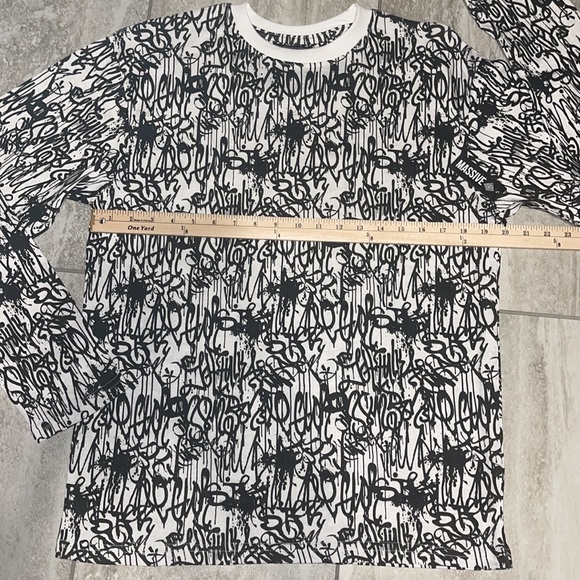 Massive Black and White Long Sleeve Shirt Medium All over Print - Picture 6 of 7